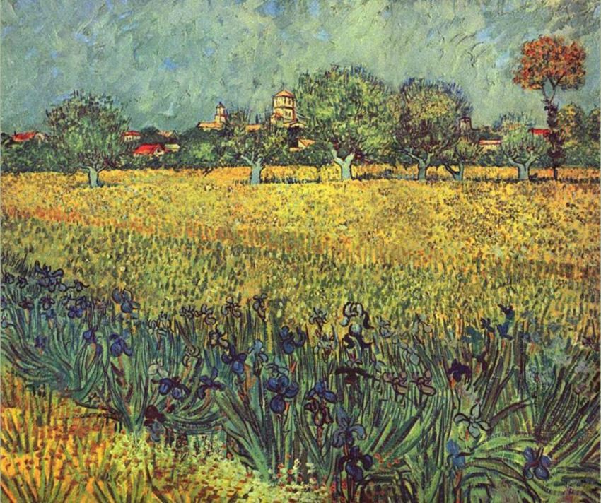 Vincent van Gogh View of Arles with Irises I